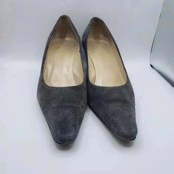 LAUREN RALPH LAUREN LANETTE SUEDE MOCHA PUMPS SIZE 10 B/MED WB2792 - Picture 4 of 6